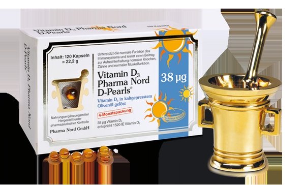 Vitamin D3 (D-Pearls) 38 μg 120 Kapseln