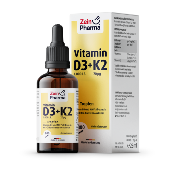 Vitamin D3 1.000 I.E. + K2 20 µg Tropfen